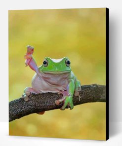 Cute Dumpy Tree Frog Paint By Number