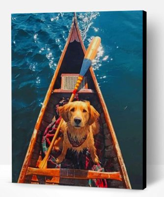 Dog On A Boat Paint By Number