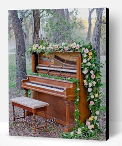 Flowers Blooming Piano Paint By Number