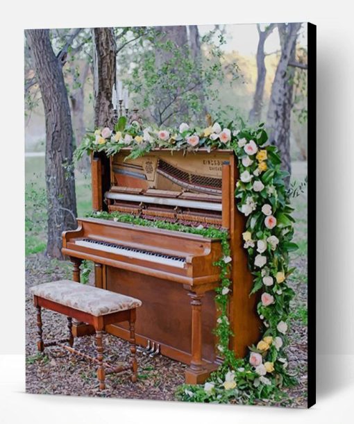 Flowers Blooming Piano Paint By Number