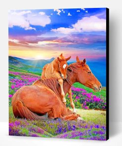 Horses In Nature Paint By Number