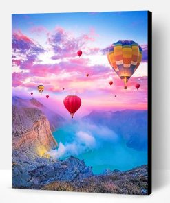Hot Air Balloons Over Sunset Paint By Number