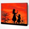 Mother Daughter Silhouette Paint By Number