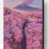 Mt Fuji With Cherry Blossoms Paint By Number