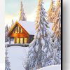 Norwegian Cabin In Snow Paint By Number