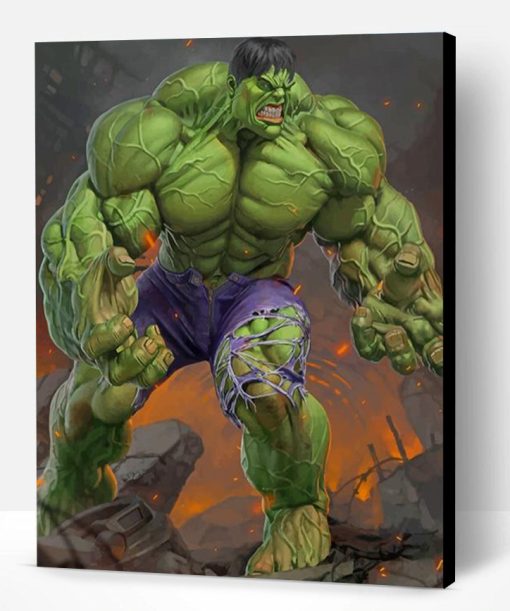 Super Hero Hulk Paint By Number