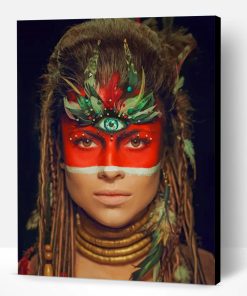 Tribal Face Paint By Number