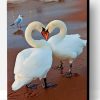 White Swans In Love Paint By Number