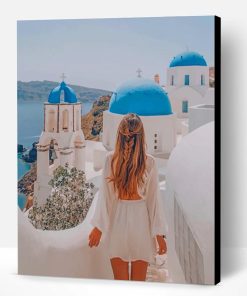 Woman In Santorini Paint By Number