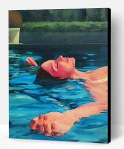 Woman Laying In The Water Paint By Number