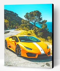 Yellow Lamborghini Paint By Number