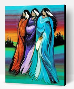 Abstract Native Ladies Paint By Number