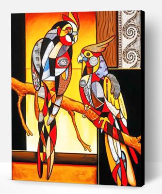 Abstract Parrots Paint By Number