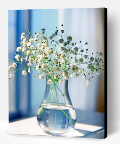 Baby's Breath Glass Vase Paint By Number