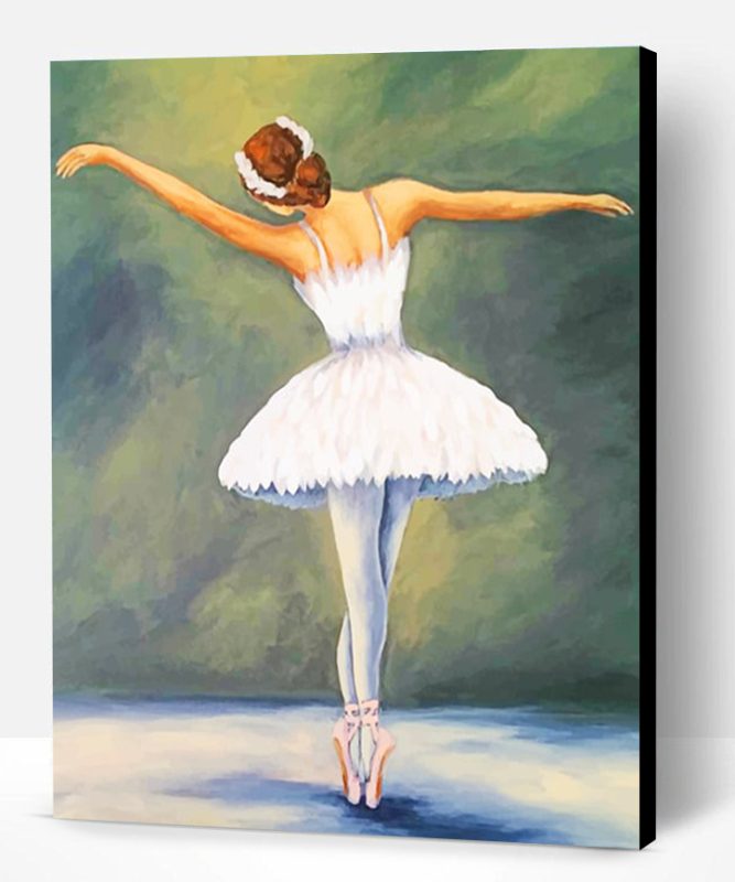 Ballerina With White Dress Paint By Number