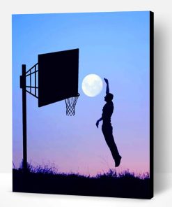 Basketball Moon Paint By Number