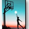 Basketball Moon Silhouette Paint By Number