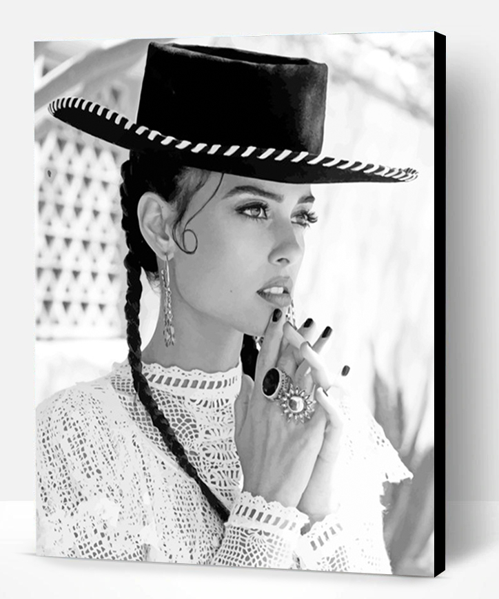 black-and-white-mexican-girl-new-paint-by-numbers-paint-by-numbers-pro