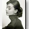 Black And White Audrey Hepburn Portrait Paint By Number