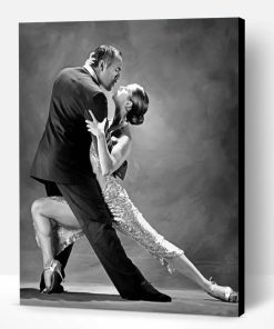 Black And White Salsa Dancers Paint By Number