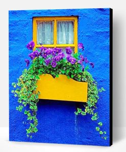 Blue Wall And Window Paint By Number