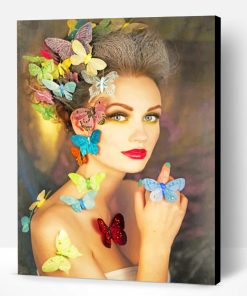 Butterflies Girl Paint By Number