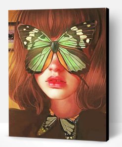 Butterfly On Girl Face Paint By Number