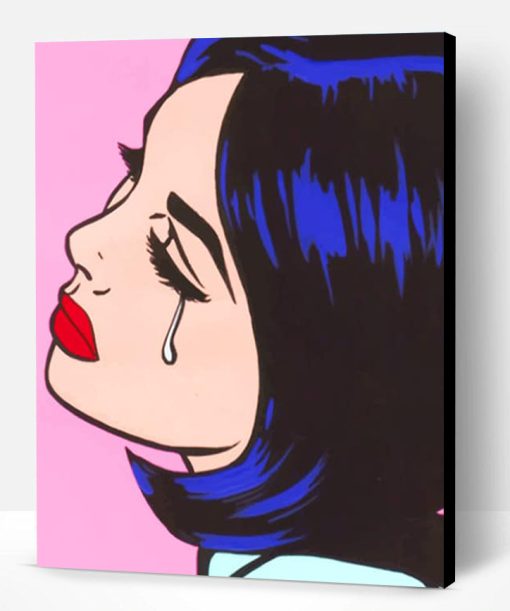 Crying Girl Pop Art Paint By Number