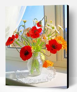 Daisies In A Vase Paint By Number