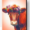 Floral Crown On Cow Paint By Number