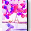 Girl With Balloons In Paris Paint By Number