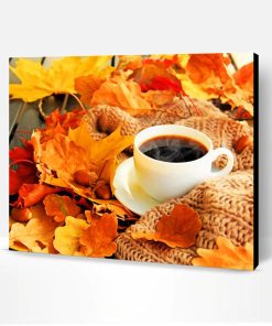 Hot Coffee In Autumn Paint By Number