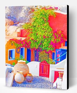 House In Santorini Paint By Number
