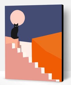 Illustration Black Cat Paint By Number
