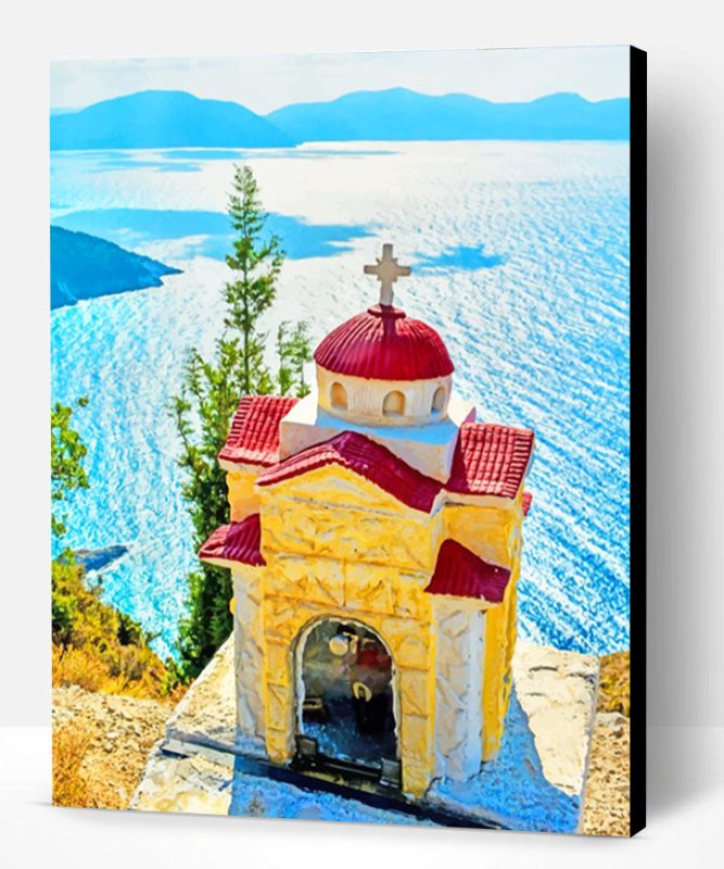 Kefalonia Church Greece Paint By Number