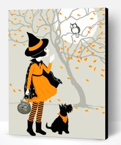 Little Halloween Witch Paint By Number