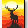Male Deer Silhouette Paint By Number