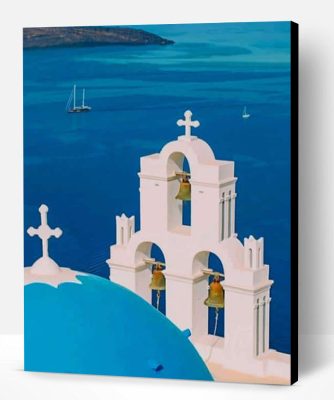 Oia Santorini Greece Church Paint By Number