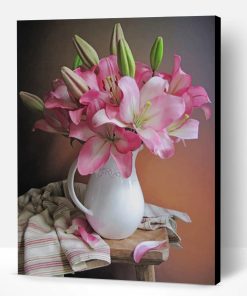 Pink Flowers Bouquet Paint By Number