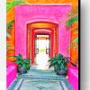 Pink Mexican Architecture Paint By Number