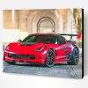 Red And Black Corvette Paint By Number