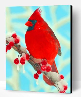 Red Cardinal Paint By Number