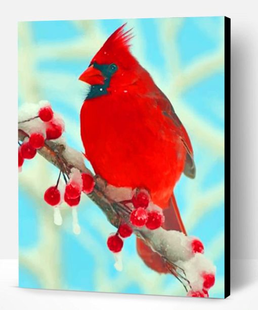 Red Cardinal Paint By Number