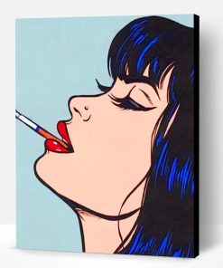 Smoking Girl Pop Art Paint By Number