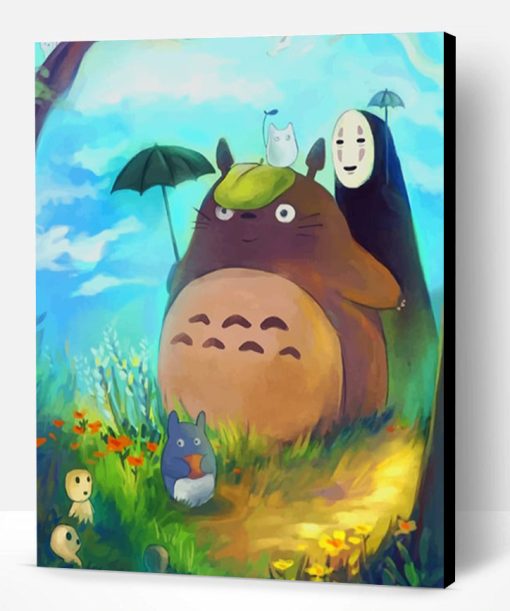 Totoro And No Face Paint By Number