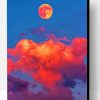 Aesthetic Moon With Clouds Paint By Number