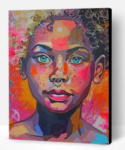 African With Blue Eyes Paint By Number