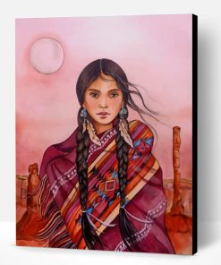 Amerindian Girl Paint By Numbers