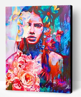 Abstract Colorful Woman Paint By Number