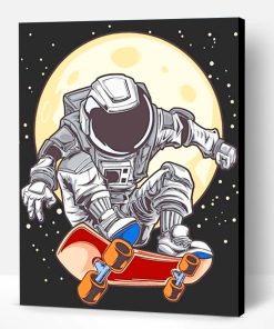 Astronaut Skateboard Paint By Number